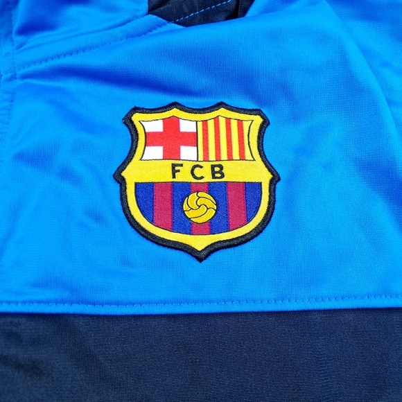 FC Barcelona Hoodie Mens Size Medium Blue/Black Full Zip - Picture 9 of 11